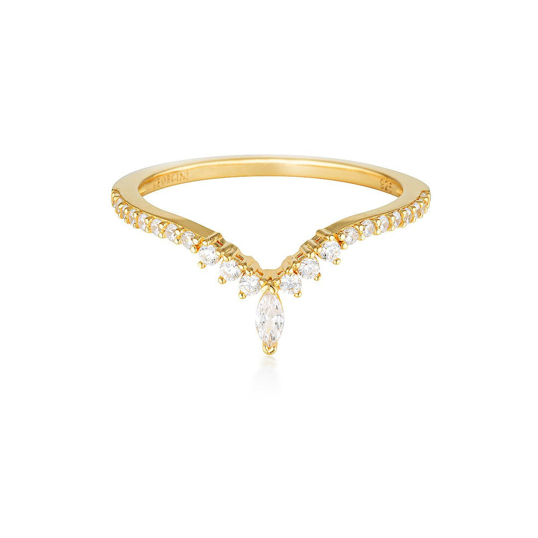 ROCK STAR TIARA GOLD RING - 8