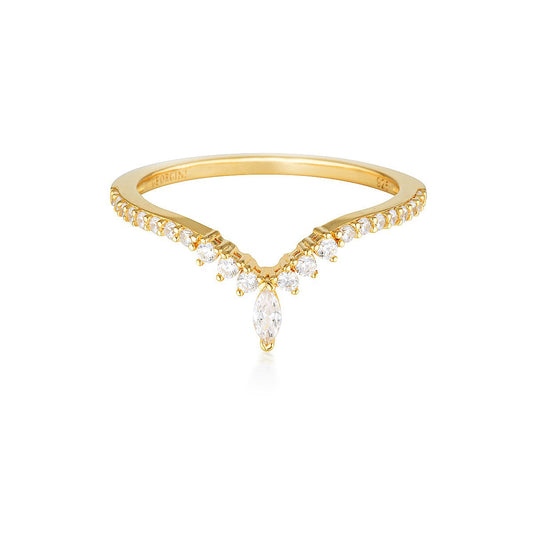 ROCK STAR TIARA GOLD RING - 8