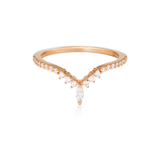 ROCK STAR TIARA ROSE GOLD RING - 6