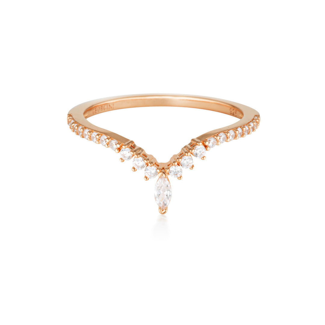 ROCK STAR TIARA ROSE GOLD RING - 7