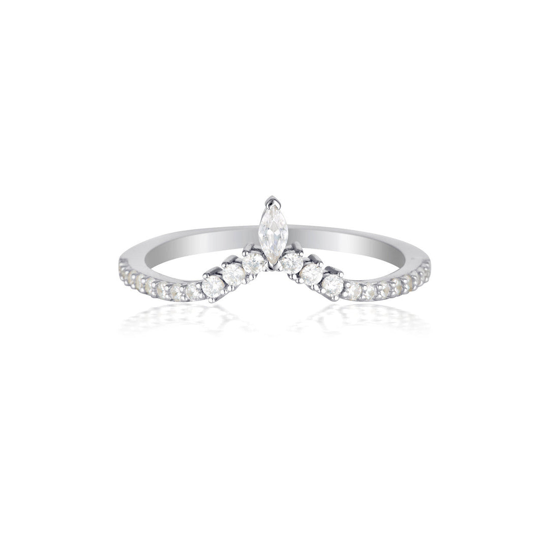 ROCK STAR TIARA SILVER RING - 8