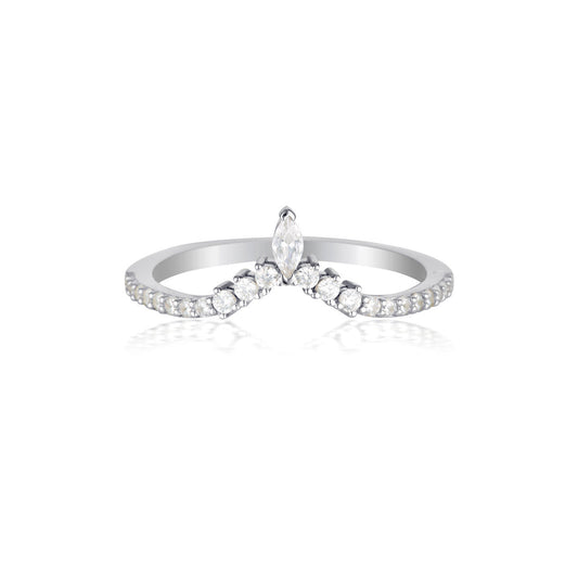 ROCK STAR TIARA SILVER RING - 8
