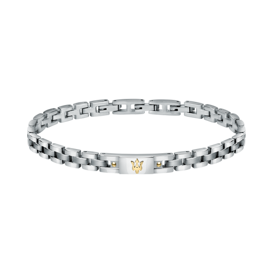 Maserati Stainless Steel Trident 22cm Bracelet