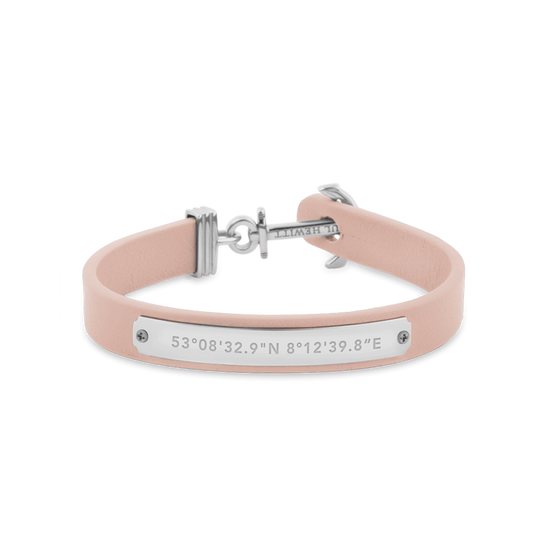 Paul Hewitt Signum Female Coordinates Silver / Nude Bracelet -XS