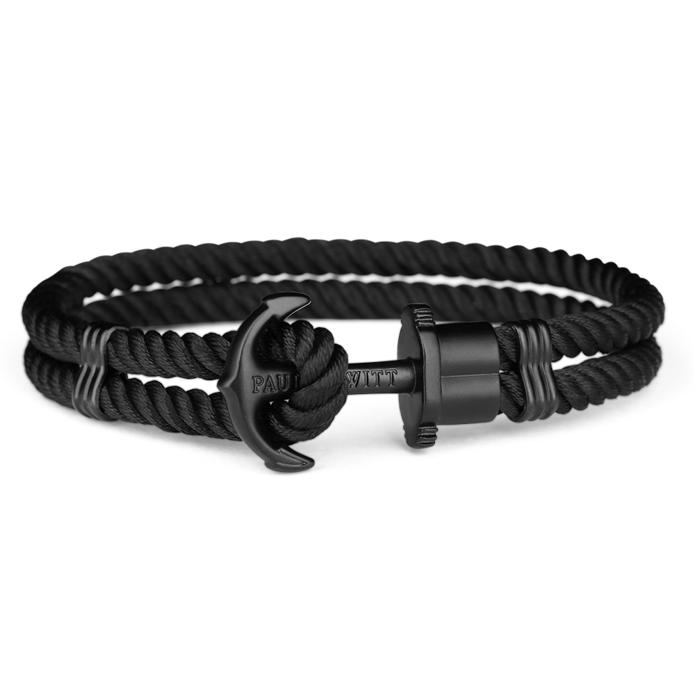 Paul Hewitt Phrep Nylon Black / Black Bracelet - L