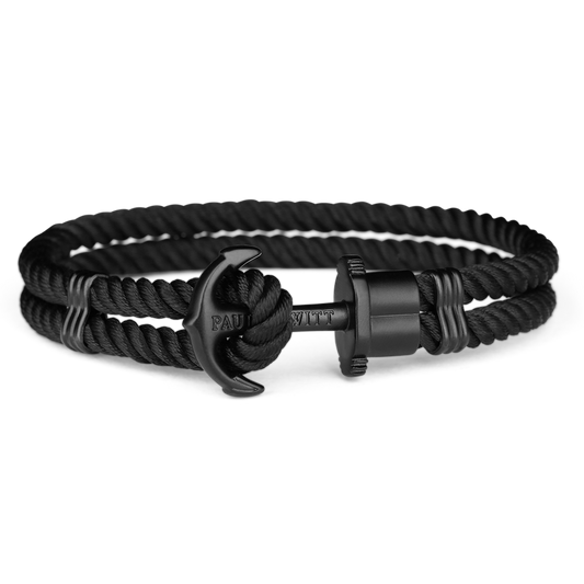 Paul Hewitt Phrep Nylon Black / Black Bracelet - L