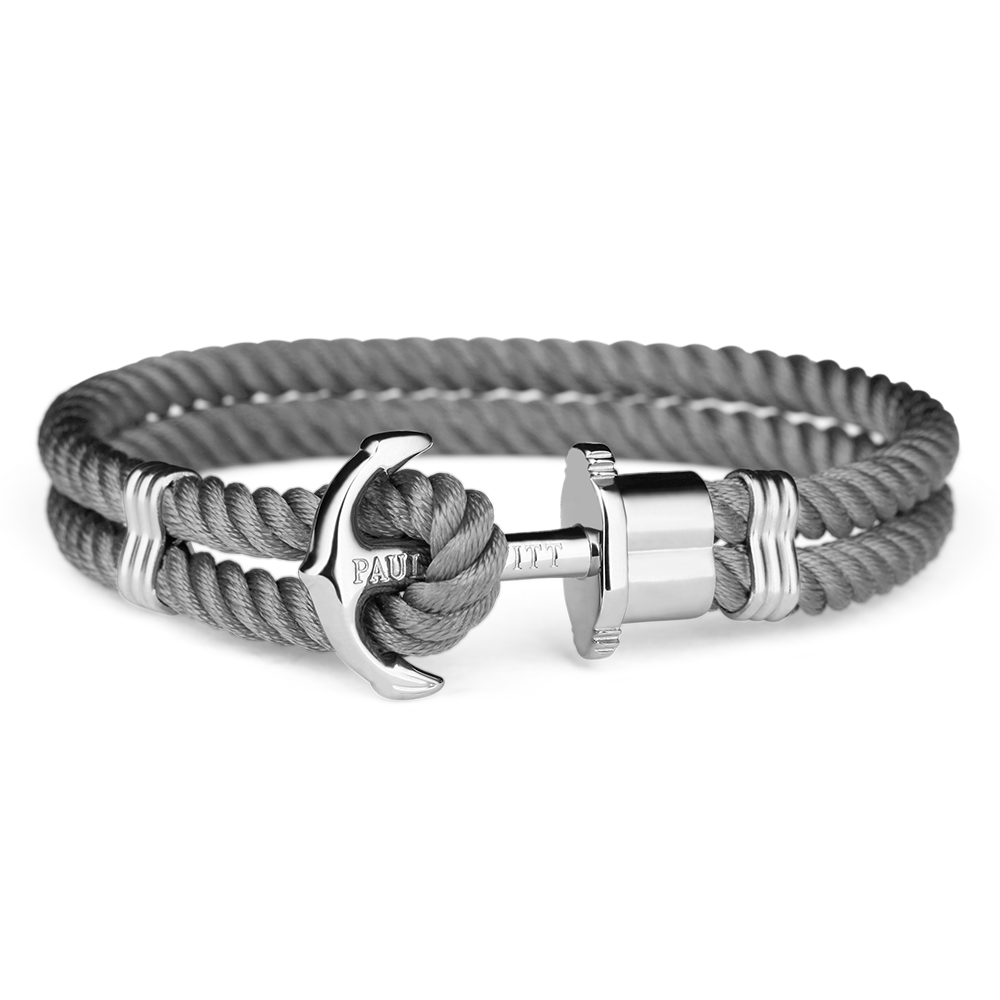 Paul Hewitt Phrep Nylon Silver / Grey Bracelet -S