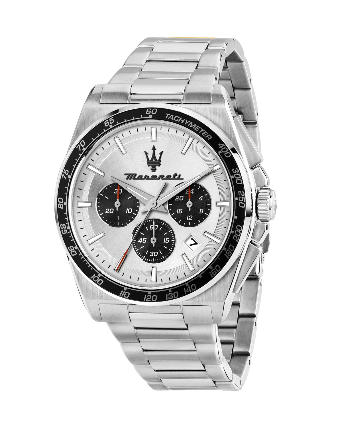 Maserati Velocita 43mm Chrono Silver Dial Stainless Steel Strap Watch