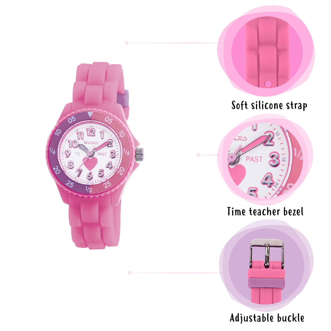 Tikkers Time Teacher Pink Silicone