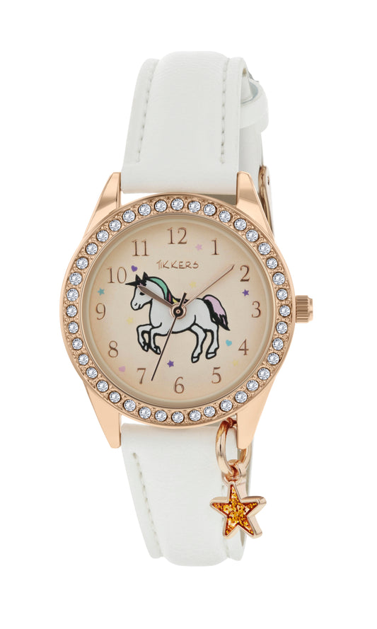 Tikkers Charm Collection Unicorn White Strap