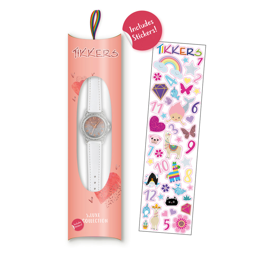 Tikkers White Fashion Straps Sparkle Dial Watch