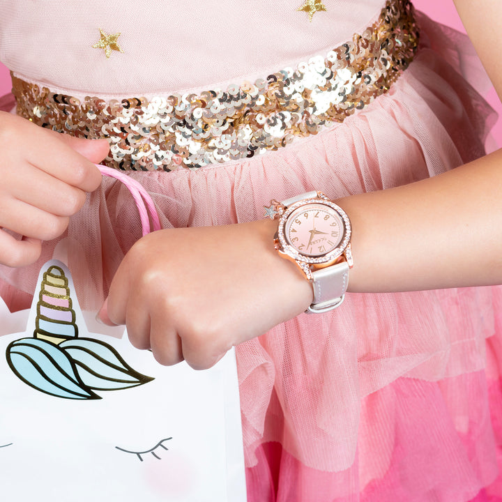 Tikkers Charm Collection Silver Strap Ombre Dial Watch
