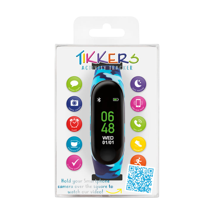 Tikkers Activity Tracker Blue Camo