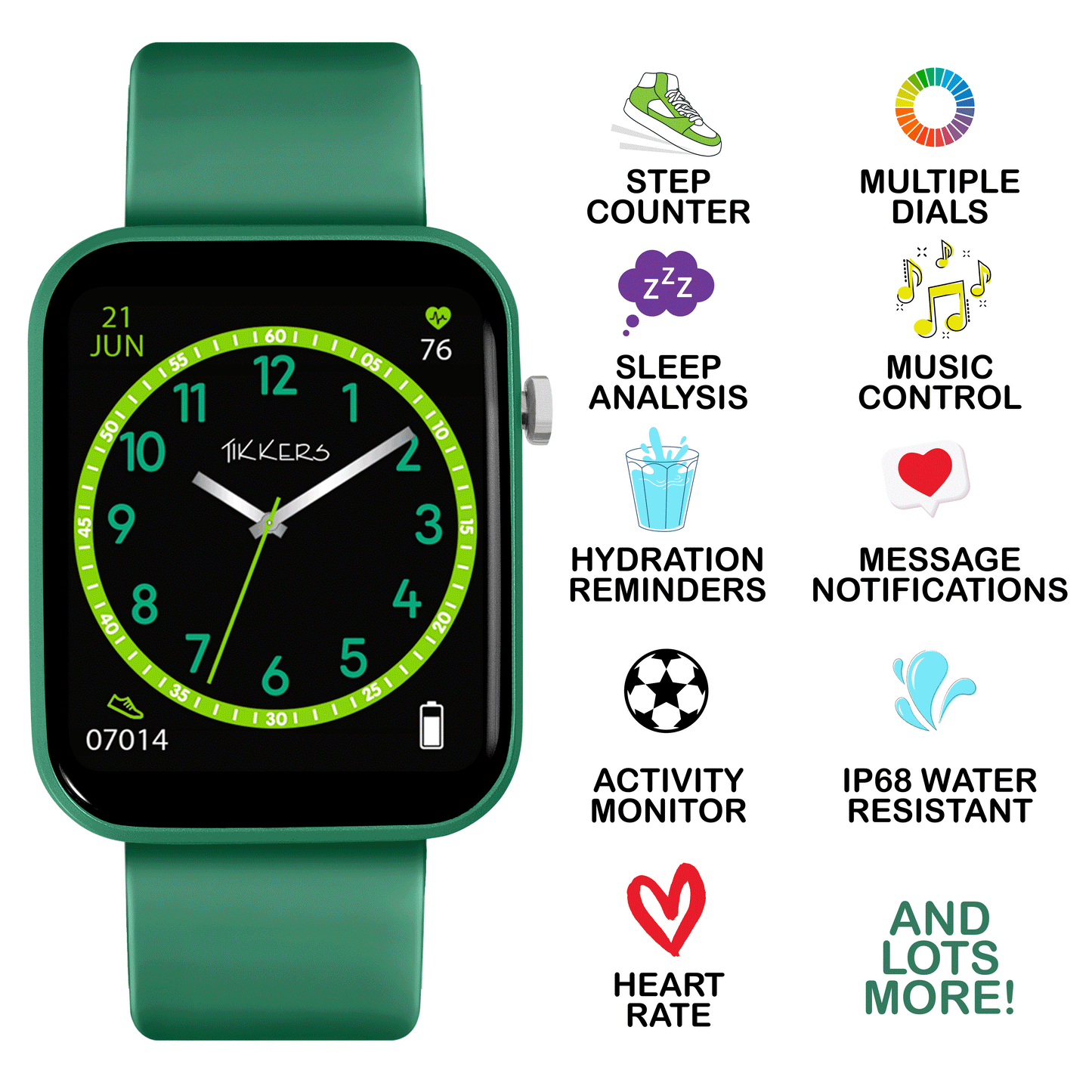 Tikkers Series 13 Green Watch and Strap Gift Set
