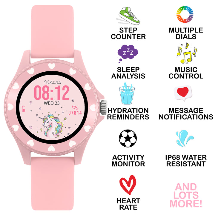 Tikkers Series 34 Smart Watch Pink Strap