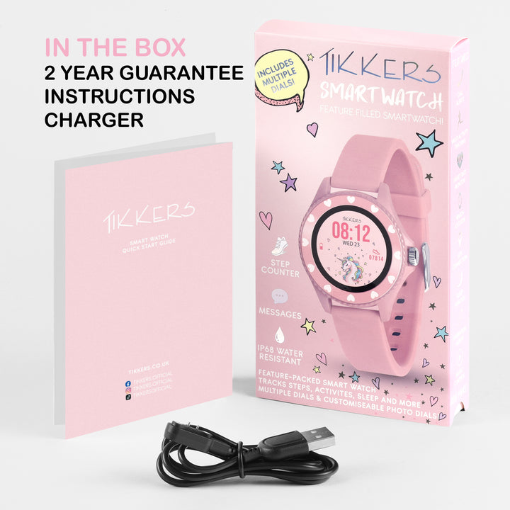 Tikkers Series 34 Smart Watch Pink Strap