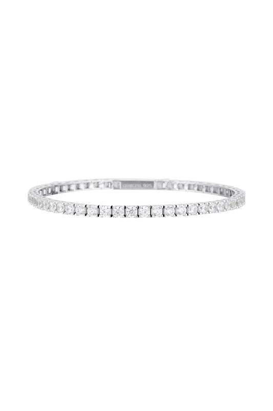SELENA 3MM TENNIS BRACELET SMALL 16.5CM SILVER