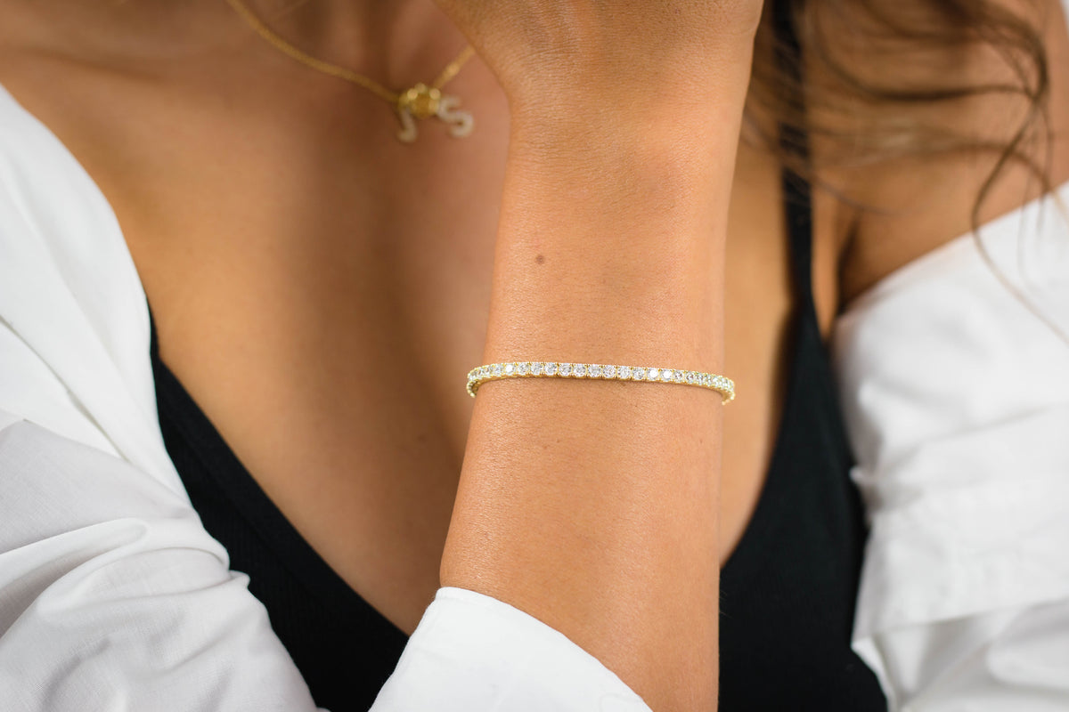 SELENA 3MM TENNIS BRACELET 18CM GOLD