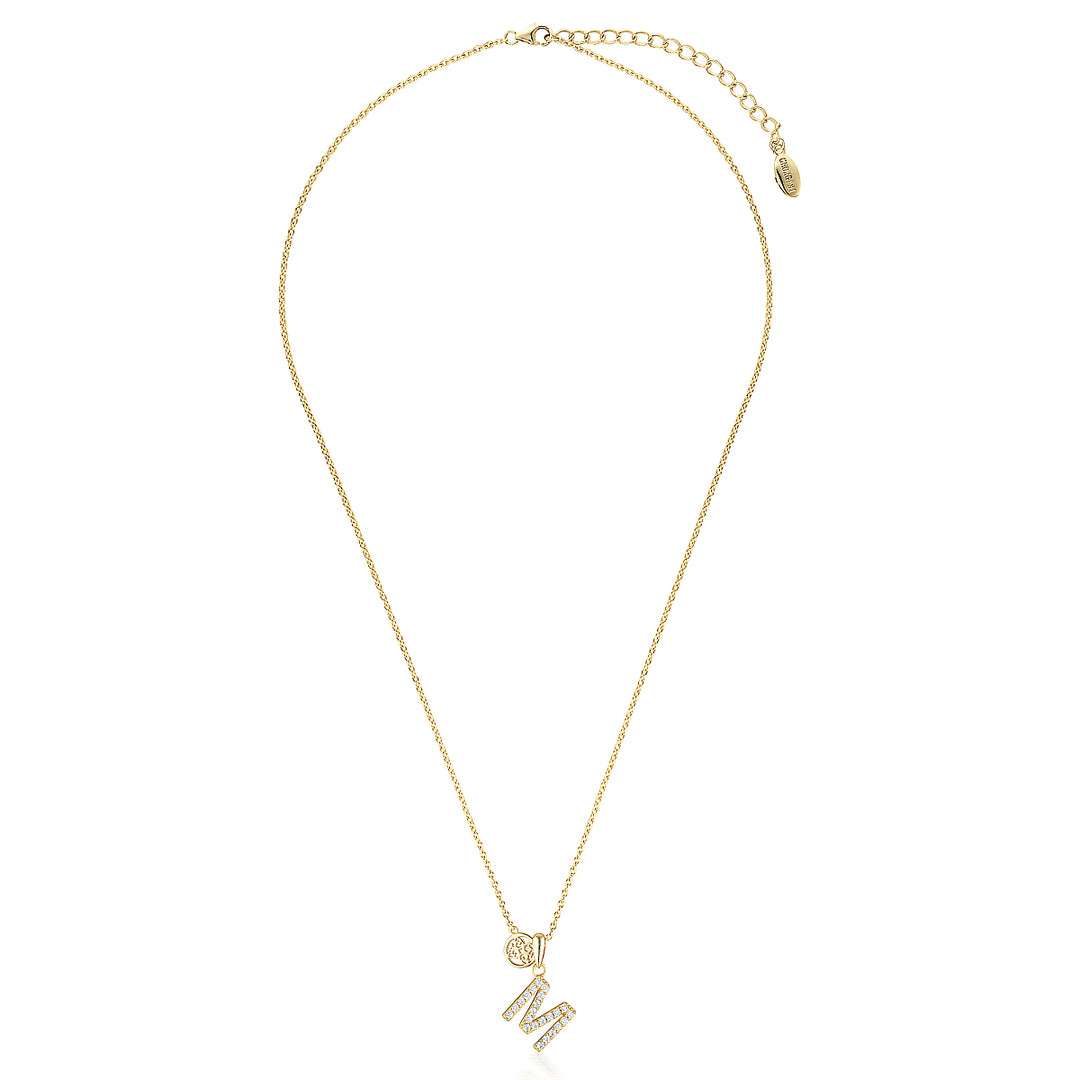 LUXURY LETTERS M INITIAL PENDANT GOLD