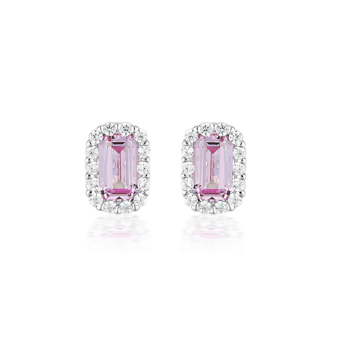 Georgini Paris Pink Sapphire Studs