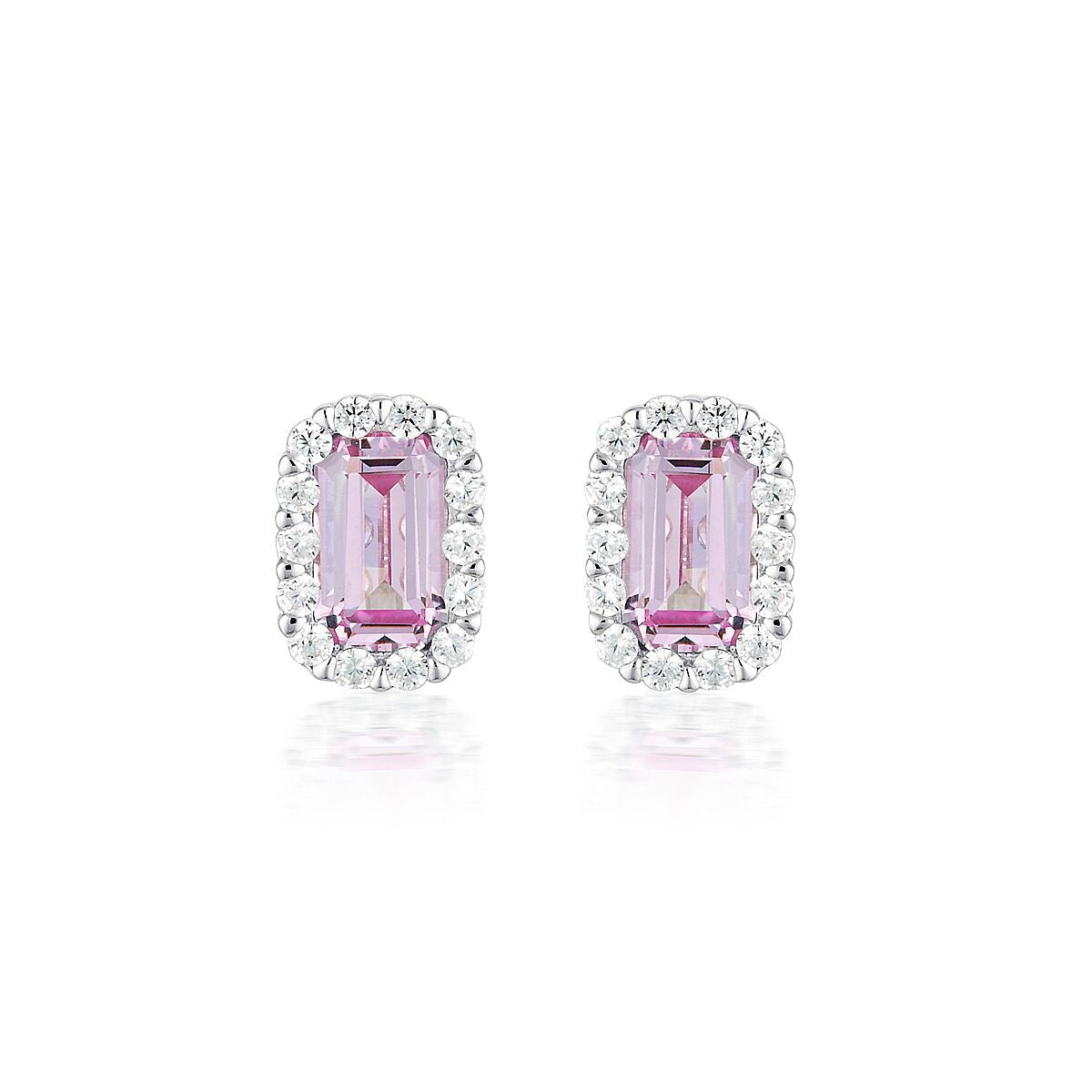 Georgini Paris Pink Sapphire Studs