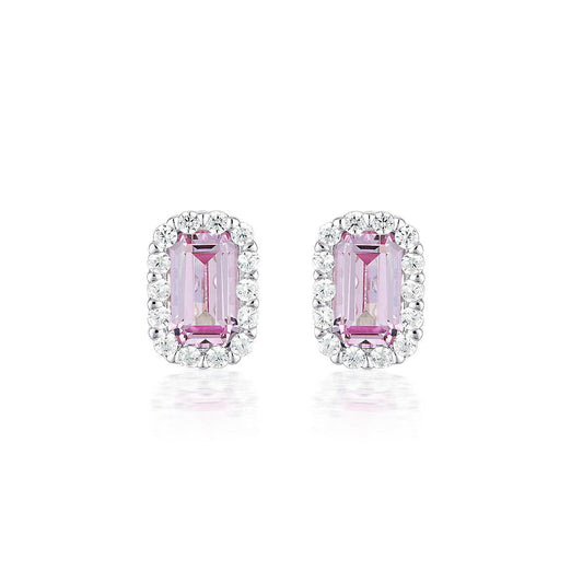 Georgini Paris Pink Sapphire Studs