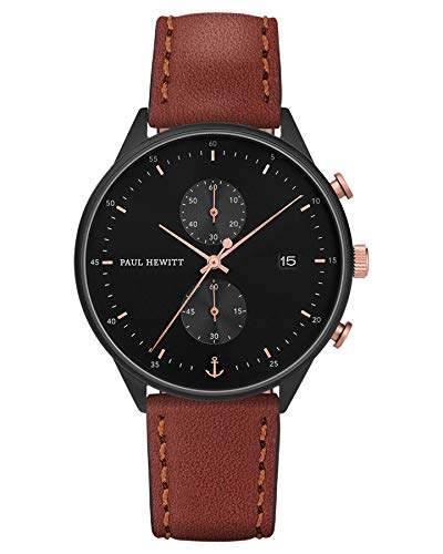 Paul Hewitt Chrono Black Sunray Brown Watch