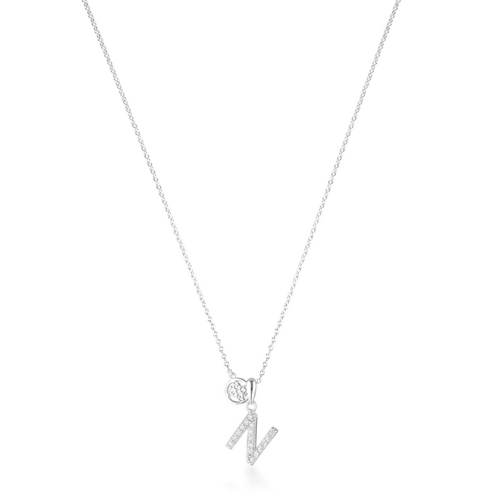 LUXURY LETTERS N INITIAL PENDANT SILVER