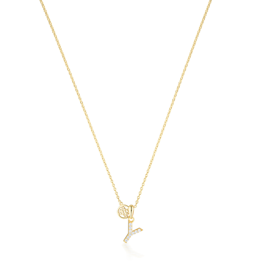 LUXURY LETTERS Y INITIAL PENDANT GOLD