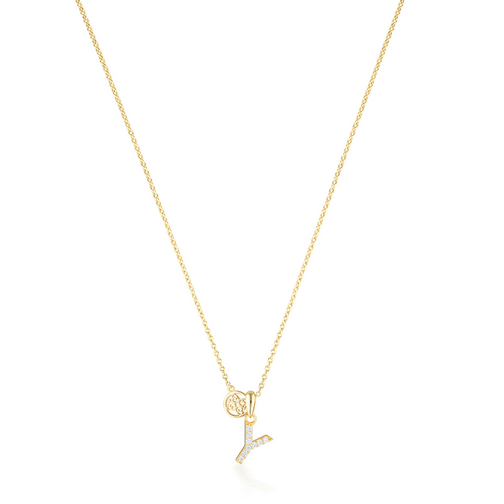 LUXURY LETTERS Y INITIAL PENDANT GOLD