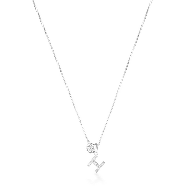 LUXURY LETTERS H INITIAL PENDANT SILVER